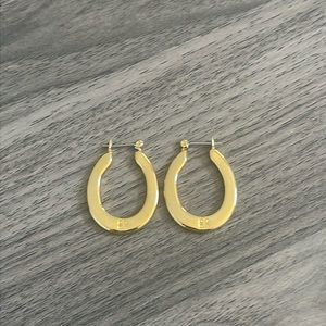 ❌SOLD❌ Givenchy Gold Plated Horseshoe Hoop Earrings